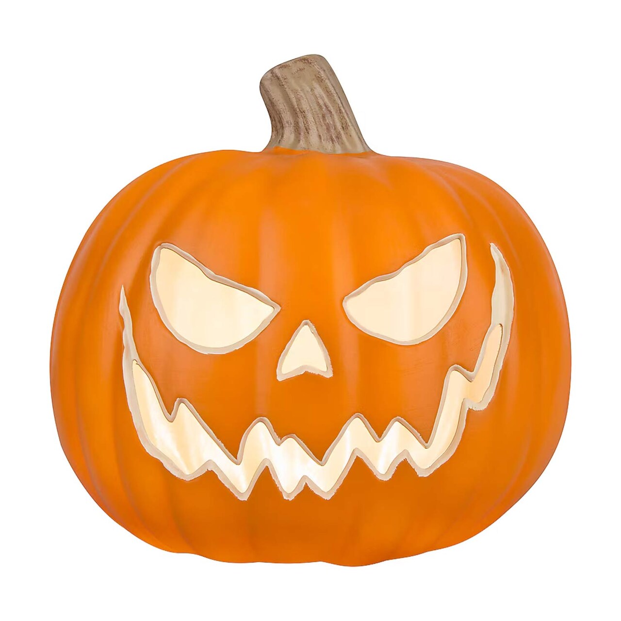 8.50 Inches Tall Haunted Living Lighted Jack O Lantern Creepy Face Halloween Decoration